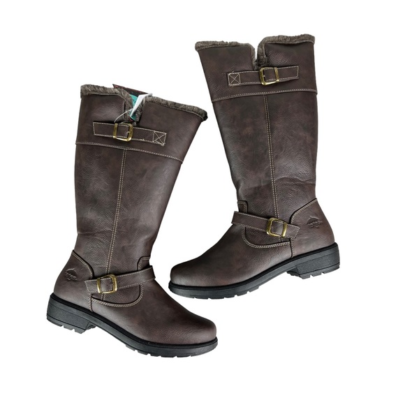 TOTES DEBRA Brown Waterproof Riding Boots - Picture 8 of 11